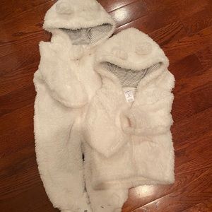 Fleece bunting and jacket set